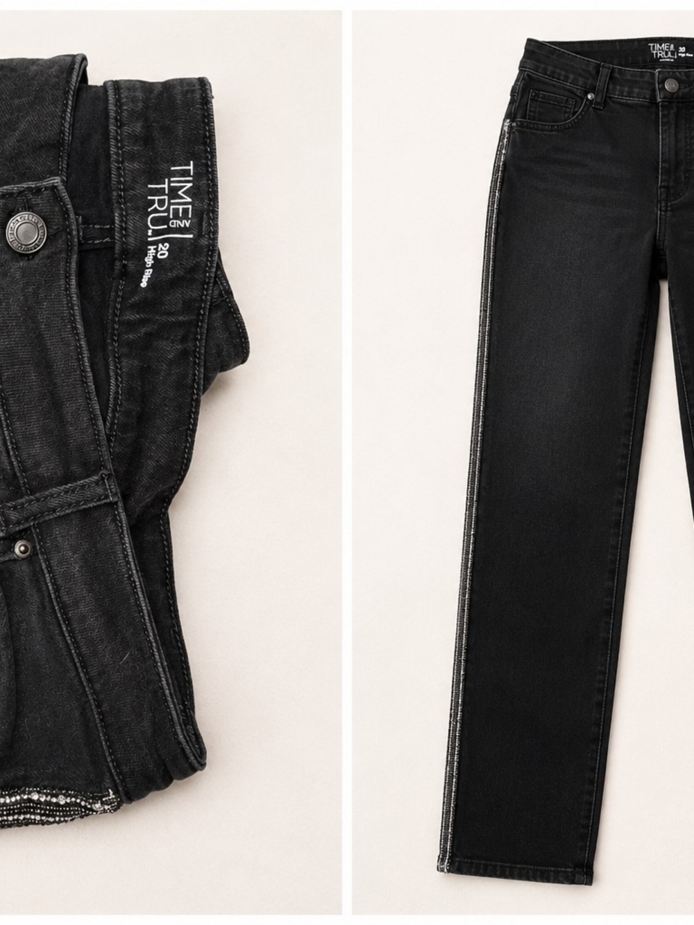 Time and Tru Black Mid-Rise Skinny Jeans